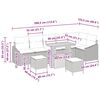vidaXL Dārza dīvānu komplekts 9 pcs Bē&scaron;a Poliūtu rotangpalma