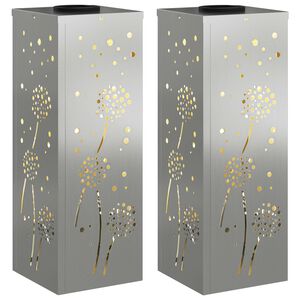 vidaXL Saules LED ceļa gaisma 2 gab. Silti balts 18 x 18 x 50 cm