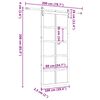 vidaXL Slīdo&scaron;ās durvis Brūna 100 x 208 cm Ciets priedes koks