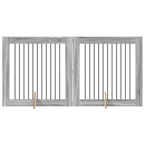 vidaXL Suņu rotaļu laukums 2 pcs Pelēka Sonoma 100 x 100 cm