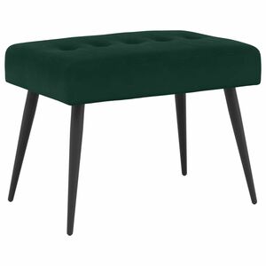 vidaXL Sols ar pogām Tum&scaron;i zaļ&scaron; 60 x 40 x 45 cm Samts