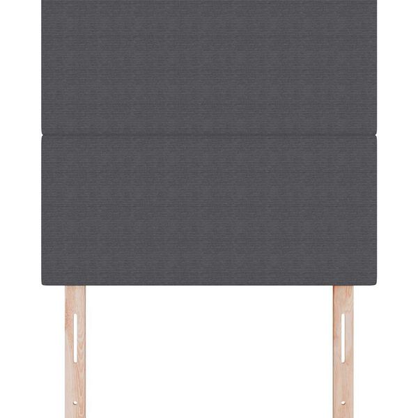 vidaXL Galvgalis ar galvas klāju Tum&scaron;i pelēks 80 cm Mākslīgā āda