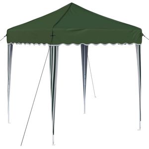 vidaXL Pop-up svinību teltis Zaļa 195 x 195 x 245 cm