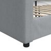 vidaXL dīvāngulta, gai&scaron;i pelēka, 90x200 cm, audums