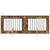 vidaXL Suņu vārti ar statīviem 2 pcs Kūpināts ozols 80 x 60 cm