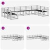 vidaXL Āra dīvānu komplekts 10 pcs Dabiska Cietā akācijas koks