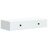 vidaXL Sienas montējamais sānu galds Balts 87,5 x 34,5 x 17 cm