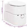vidaXL integrētā kempinga tualete, balta, 24+17 L, HDPE un tērauds