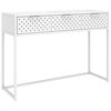 vidaXL konsoles galdiņ&scaron;, balts, 106x35x75 cm, tērauds