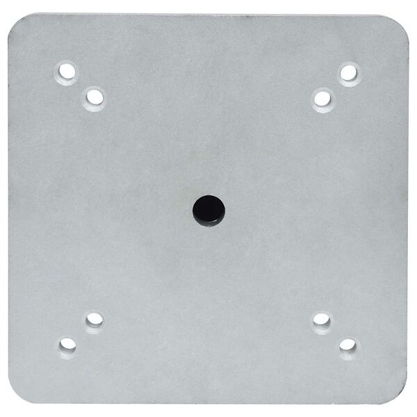 vidaXL saulessarga pamatne ar stieni, sudrabaina, 16x16x52 cm, tērauds