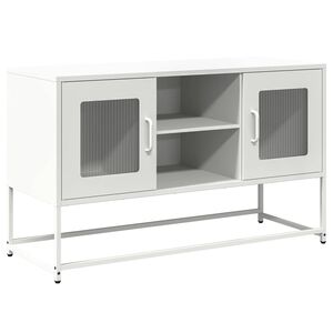 vidaXL TV skapītis, balts, 100,5x39x60,5 cm, tērauds