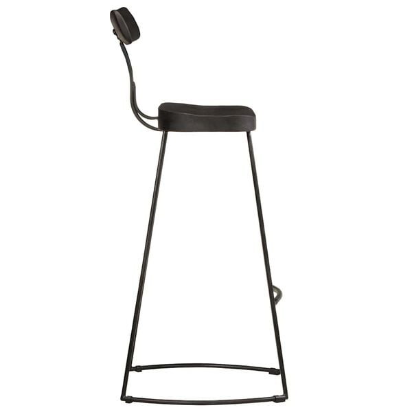 vidaXL Bāra krēsli 2 gab Melni 49x43x103 cm Masīvkoka Mango