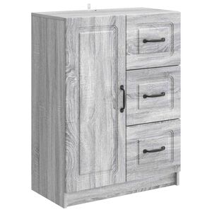 vidaXL Puse Pelēks Sonoma ozols 66 x 34,5 x 87 cm Inženierijas koks