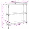 vidaXL Konsoles galds ar plauktu Artisānā ozols 75 x 22,5 x 75 cm