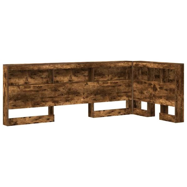 vidaXL Uzglabā&scaron;anas galvas balsts Dūmaka ozols 90 cm Inženierijas koks