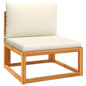 vidaXL dārza dīvāns bez roku balstiem, spilveni, akācijas koks un virve