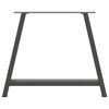 vidaXL ēdamgalda kājas, 2 gab., A-veida, antracīta krāsā, 90x(72-73) cm, tērauds