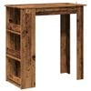 vidaXL bāra galds ar plauktu, veca koka, 102x50x103,5 cm