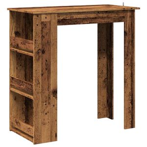 vidaXL bāra galds ar plauktu, veca koka, 102x50x103,5 cm