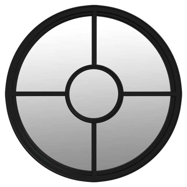 vidaXL dārza spogulis, melns, 60x4 cm, dzelzs, izmanto&scaron;anai ārā