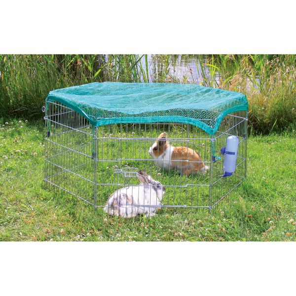 408461 TRIXIE Outdoor Animal Pen with Protective Net 63x60 cm Silver 6253