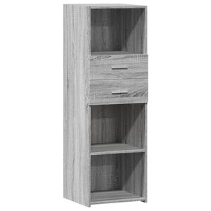 vidaXL augstais skapītis pelēka ozola 40x42,5x124 cm inženierijas koks