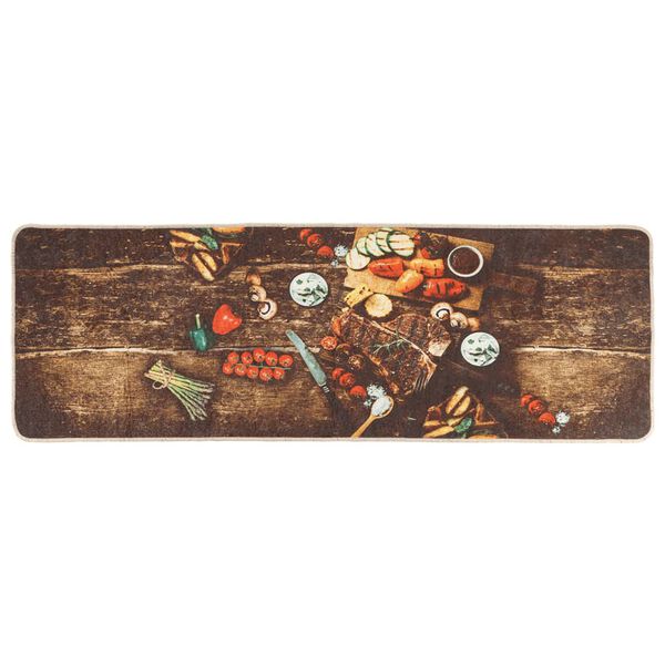 vidaXL virtuves paklājs, 60x180cm, daudzkrāsains, mazgājams