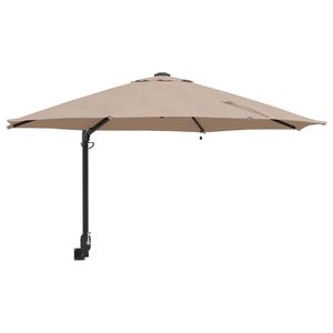 vidaXL Dārza parasols Pelēkbrūna 248 x 248 x 148 cm