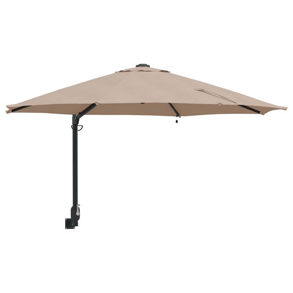 vidaXL Dārza parasols Pelēkbrūna 248 x 248 x 148 cm