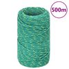 vidaXL laivu virve, zaļa, 2 mm, 500 m, polipropilēns
