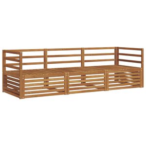 vidaXL Āra dīvānu komplekts 3 pcs Dabiska Cietā akācijas koks