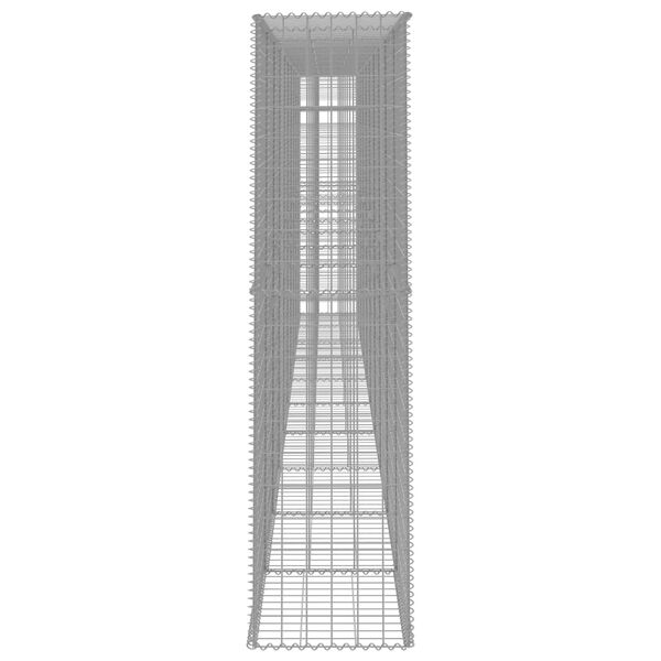 vidaXL gabions ar vāku, cinkots tērauds, 600x50x200 cm