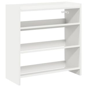vidaXL apavu plaukts, balts, 60x25x62 cm, inženierijas koks