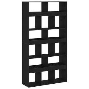 vidaXL Grāmatplaukts 2 pcs Melns ozolkoks 100 x 33 x 187,5 cm