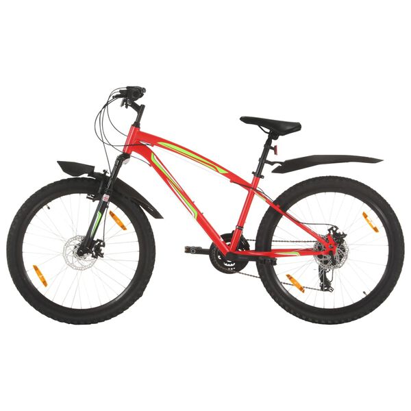 vidaXL kalnu velosipēds, 21 ātrums, 26'', 36 cm, sarkans