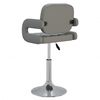 vidaXL bāra krēsls, pelēka mākslīgā āda