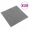 vidaXL Paklājs 20 pcs Pelēks 50 x 50 cm 100% polipropilēns