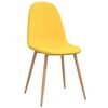 vidaXL virtuves krēsli, 2 gab., sinepju dzeltens audums