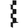 vidaXL Sienas stūra plaukts Melns 32x32x127,5 cm Engineered Wood