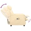 vidaXL elektrisks masāžas krēsls, krēmkrāsas mākslīgā āda