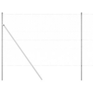 vidaXL Hexagonāla žoga pamats 50 x 1,5 m Cinkota tērauda Sudraba Tīkls