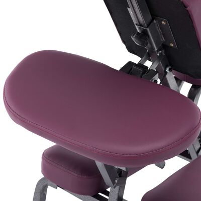vidaXL masāžas krēsls, 122x81x48 cm, vīnsarkana mākslīgā āda