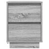 vidaXL naktsskapī&scaron;i ar LED gaismām 2 gab. Pelēks Sonoma 38x34x50 cm