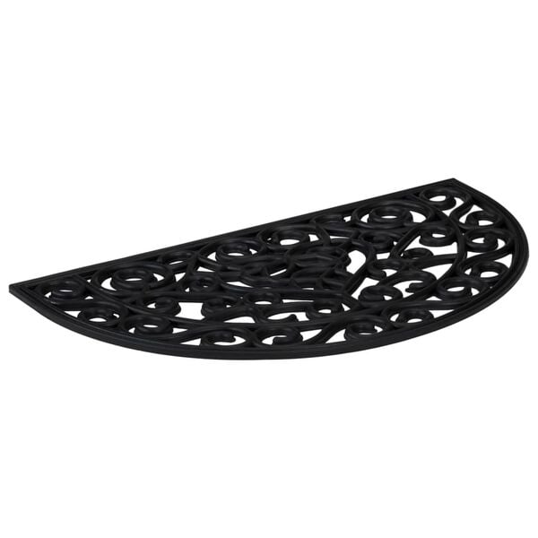 vidaXL durvju paklājs, pusapaļ&scaron;, 45x75 cm, gumija