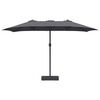 vidaXL Dārza parasols Antracīts 385 x 209 x 244 cm Poliesters