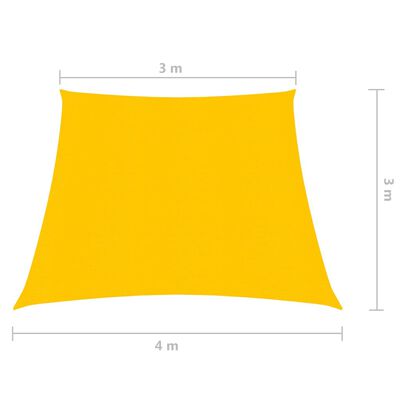vidaXL saulessargs, 160 g/m², dzeltens, 3/4x3 m, HDPE