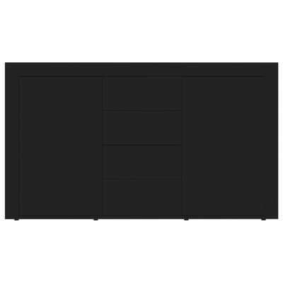vidaXL kumode, melna, 120x36x69 cm, kokskaidu plātne