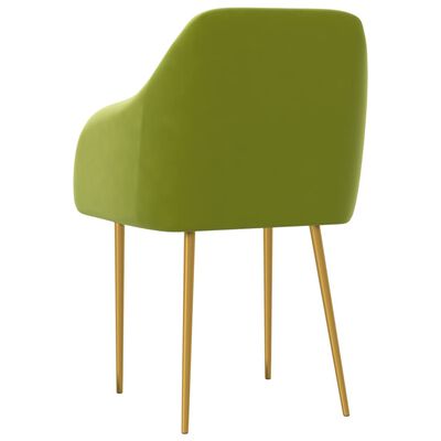 vidaXL virtuves krēsli, 2 gab., gaiši zaļš samts