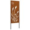 vidaXL Dārza privātuma ekrāns Rūsa 50 x 140 cm Novecināts tērauds