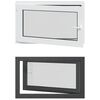 vidaXL Pagraba logs RISOR 100 x 60 cm PVC un stikls Antracīta